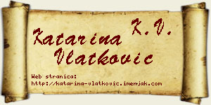Katarina Vlatković vizit kartica